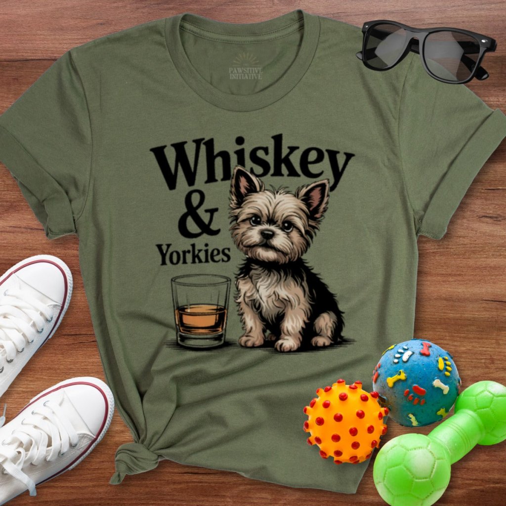 Whiskey & Yorkies Shirt - The Pawsitive Initiative