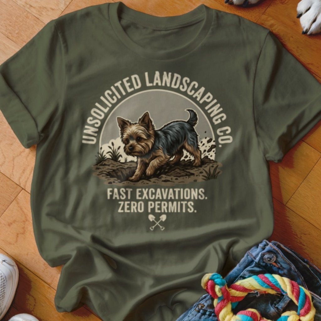 Yorkie Unsolicited Landscaping Co Shirt - The Pawsitive Initiative