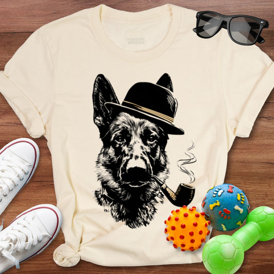 German Shepherd Dog Smoking Pipe Unique T-Shirt product