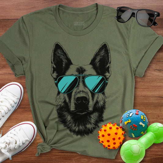 Cool German Shepherd with Sunglasses T-Shirt product type