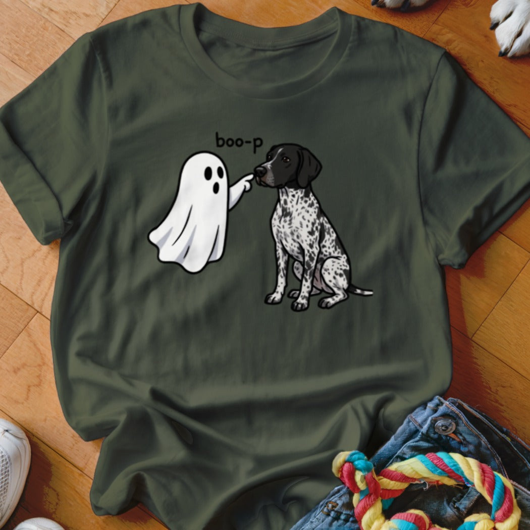 Ghost booping a spotted dog's nose with "boo-p" text.