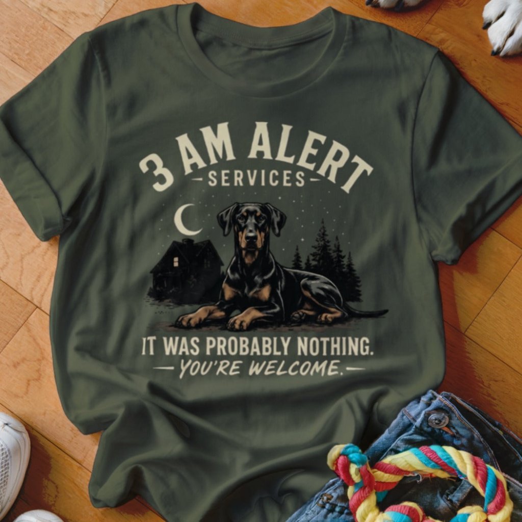 3 AM Alert Services Doberman Shirt - The Pawsitive Initiative