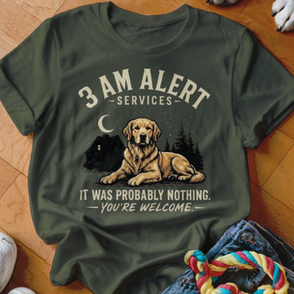 3 AM Alert Services Golden Shirt - The Pawsitive Initiative