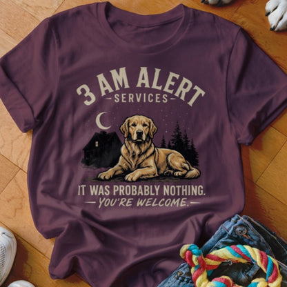 3 AM Alert Services Golden Shirt - The Pawsitive Initiative