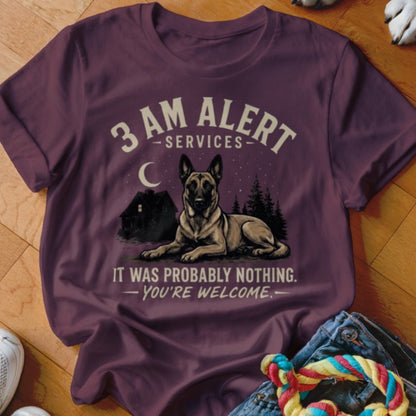 3 AM Alert Services Malinois Shirt - The Pawsitive Initiative