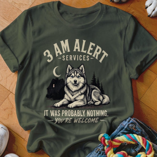 3 AM Alert Services Pomsky Shirt - The Pawsitive Initiative