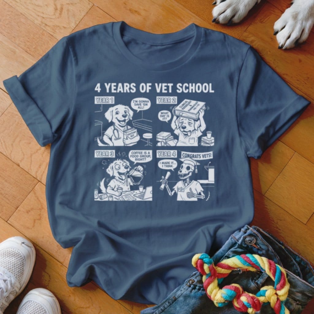 4 Years of Vet School Shirt - The Pawsitive Initiative