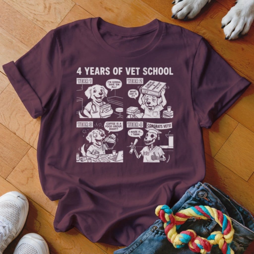 4 Years of Vet School Shirt - The Pawsitive Initiative