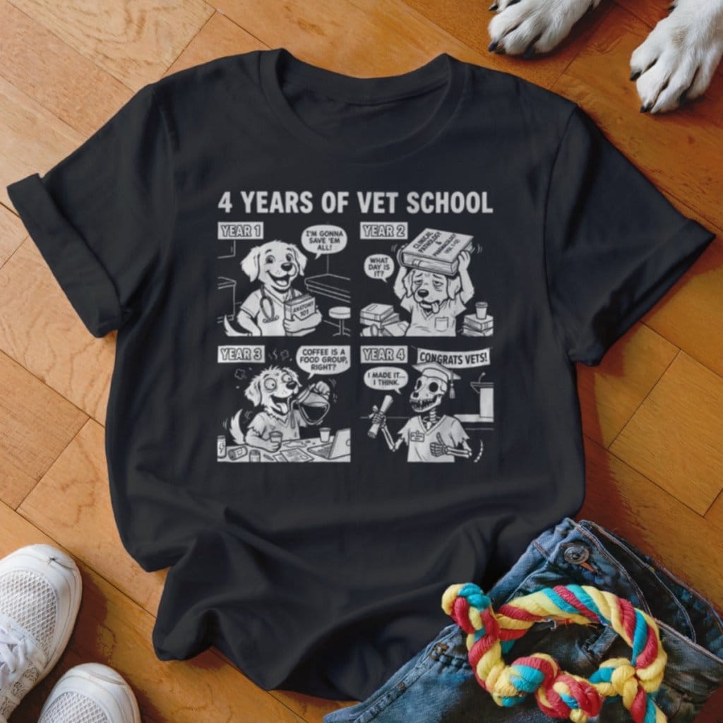 4 Years of Vet School Shirt - The Pawsitive Initiative
