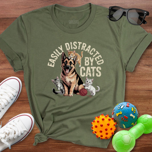 Easily Distracted by Cats Graphic T-Shirt product