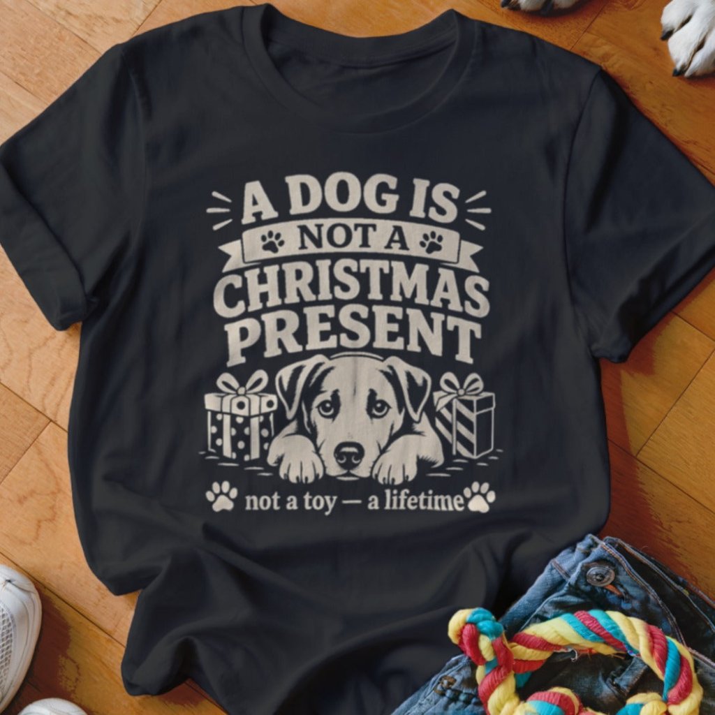 A Dog Is Not a Present Shirt - The Pawsitive Initiative