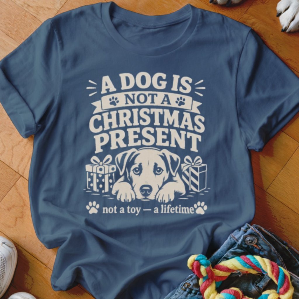 A Dog Is Not a Present Shirt - The Pawsitive Initiative