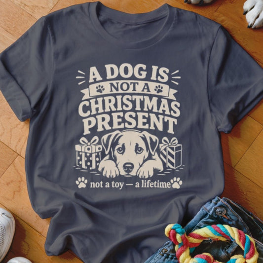 A Dog Is Not a Present Shirt - The Pawsitive Initiative