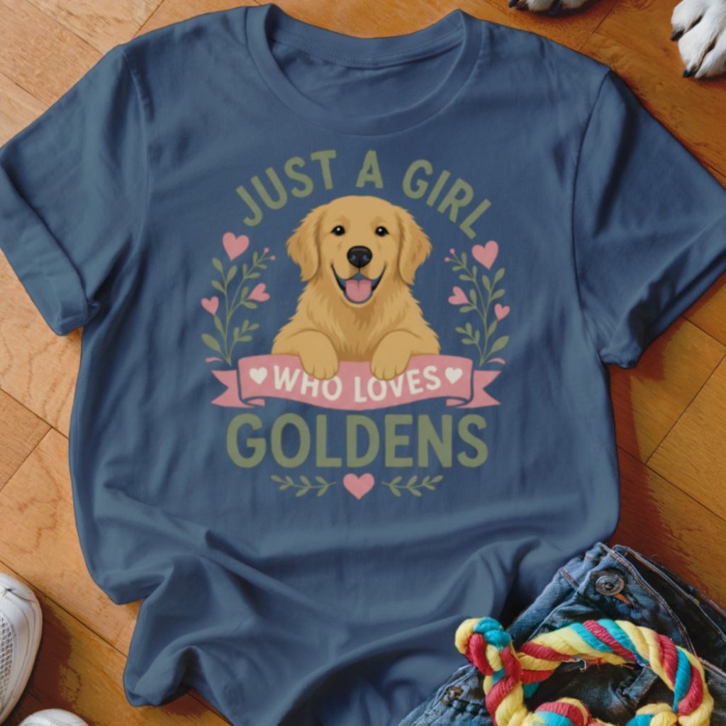 A Girl Who Loves Goldens Shirt - The Pawsitive Initiative