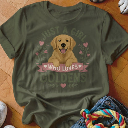 A Girl Who Loves Goldens Shirt - The Pawsitive Initiative