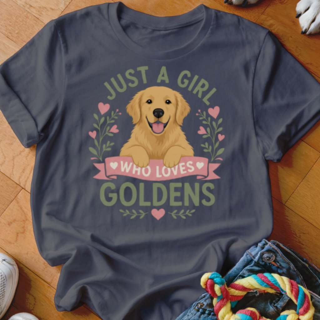 A Girl Who Loves Goldens Shirt - The Pawsitive Initiative