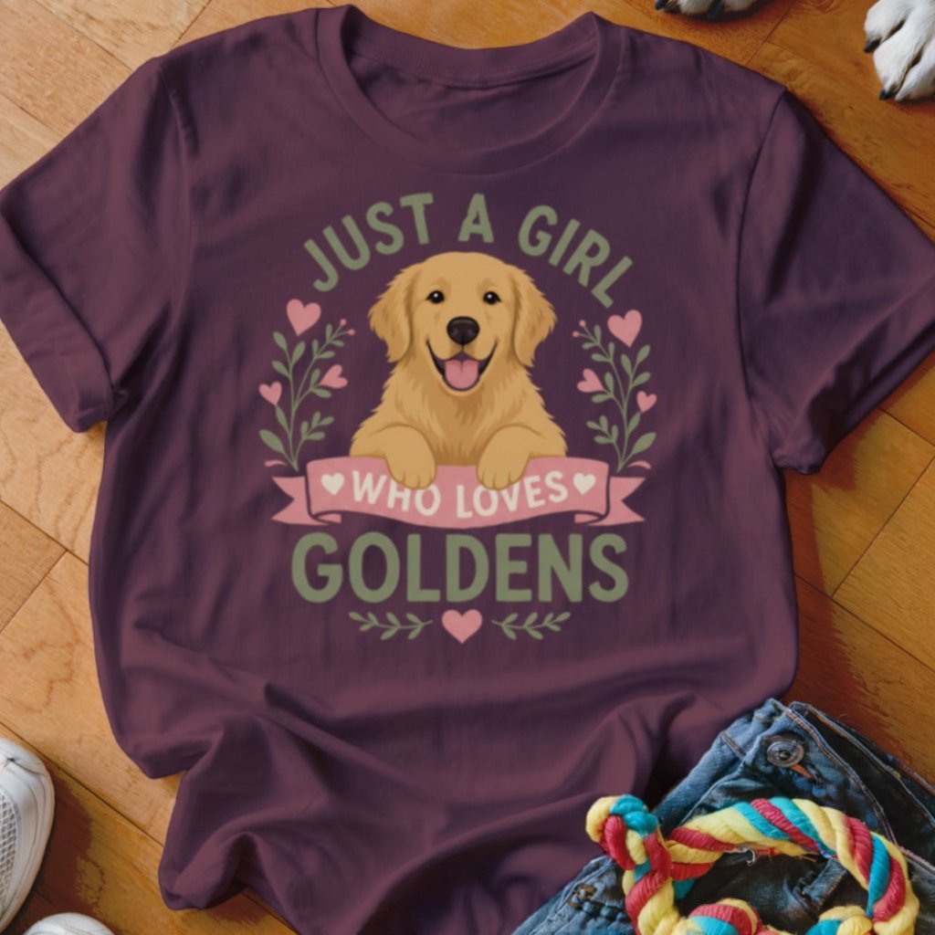 A Girl Who Loves Goldens Shirt - The Pawsitive Initiative