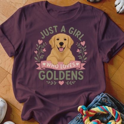 A Girl Who Loves Goldens Shirt - The Pawsitive Initiative