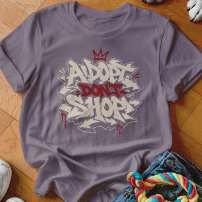 Adopt Don't Shop Graffiti Shirt - The Pawsitive Initiative