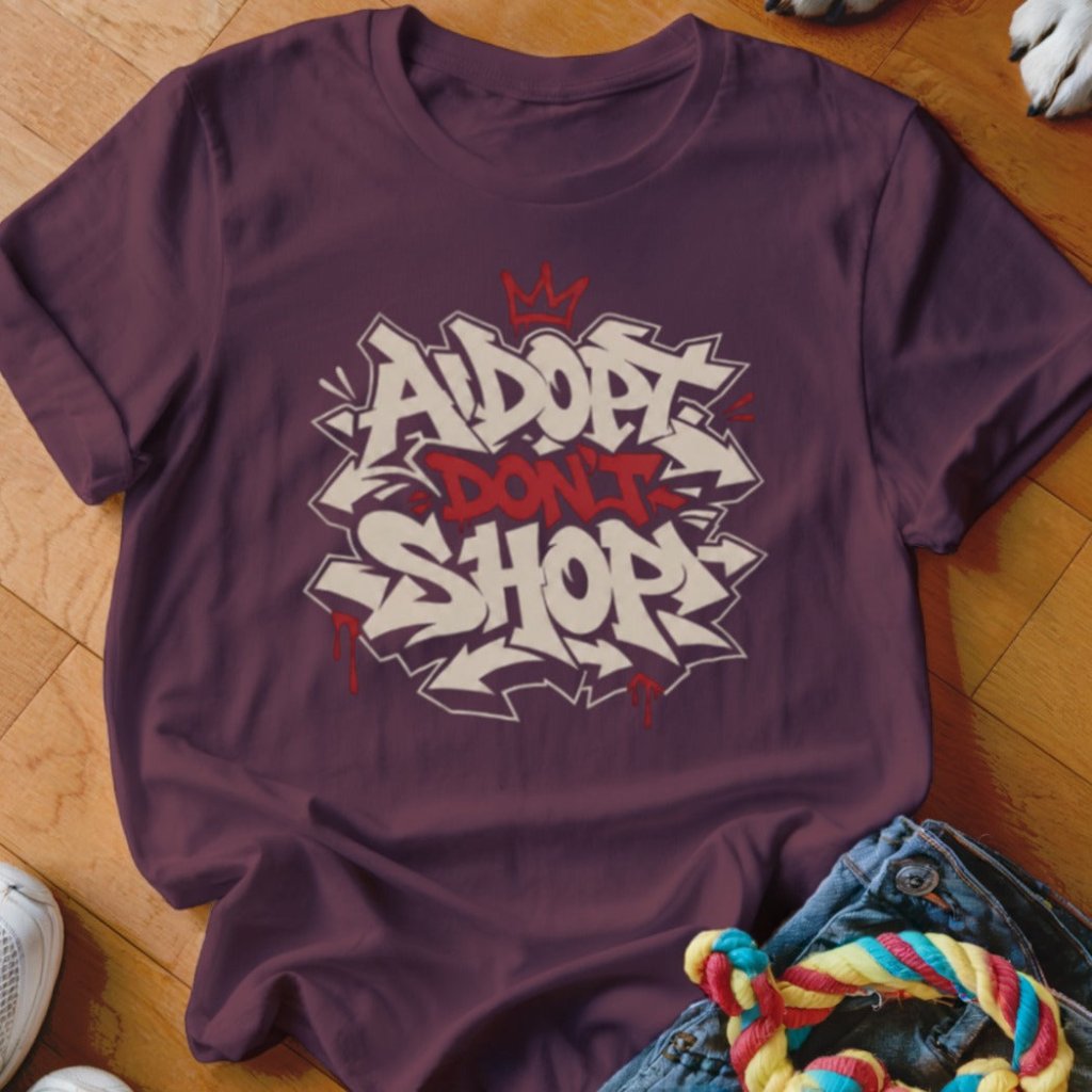 Adopt Don't Shop Graffiti Shirt - The Pawsitive Initiative