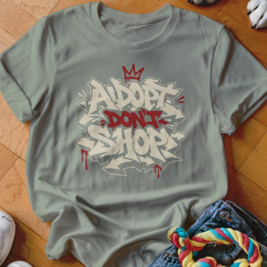 Adopt Don't Shop Graffiti Shirt - The Pawsitive Initiative