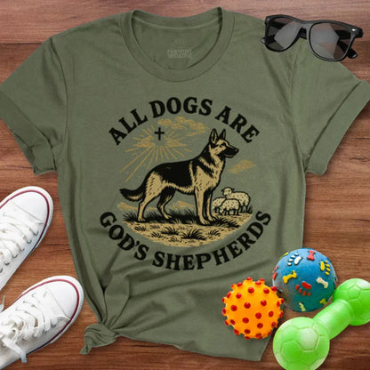 All Dogs Are Gods Shepherds Shirt - The Pawsitive Initiative