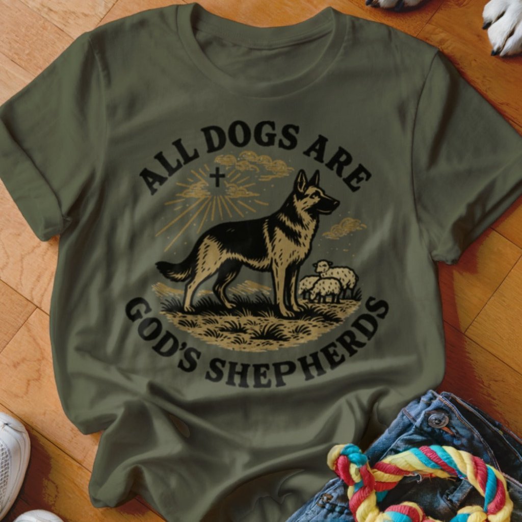 All Dogs Are Gods Shepherds Shirt - The Pawsitive Initiative