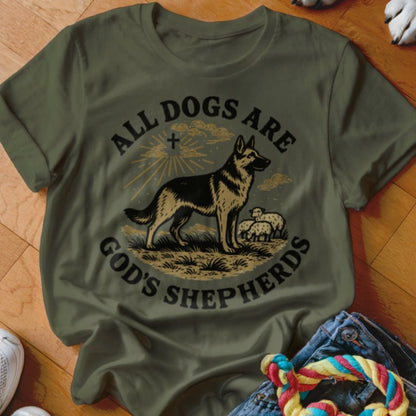 All Dogs Are Gods Shepherds Shirt - The Pawsitive Initiative