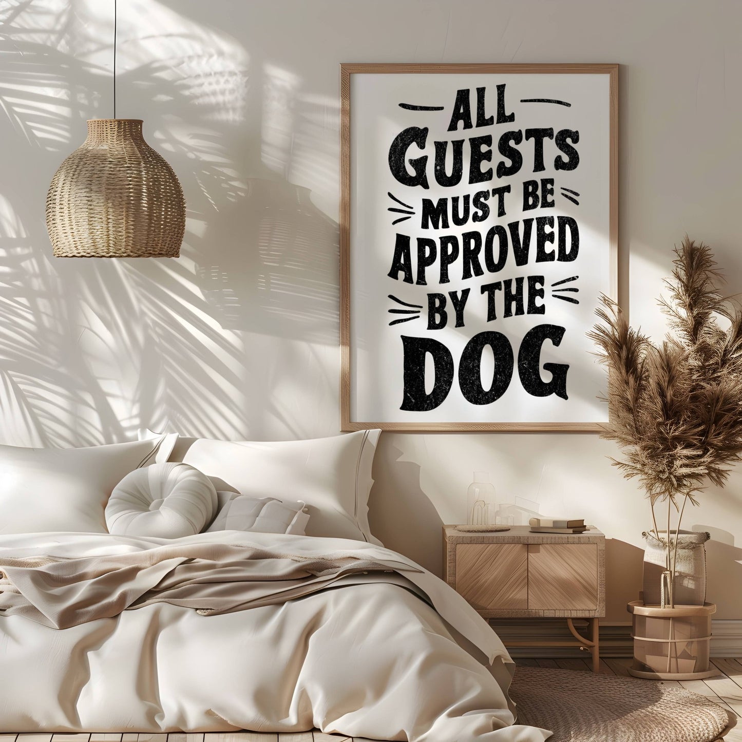 All Guests Must Be Approved By The Dog Poster - The Pawsitive Initiative