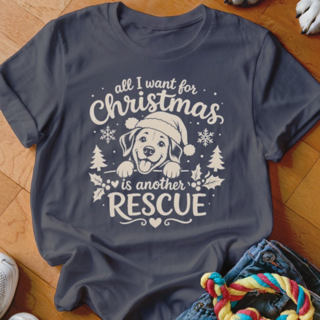 All I Want For Christmas is Another Rescue Shirt - The Pawsitive Initiative