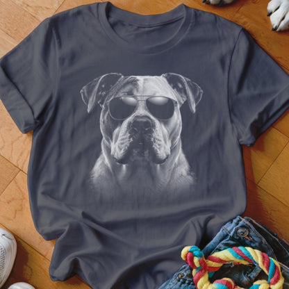 American Bulldog in Aviators Shirt - The Pawsitive Initiative