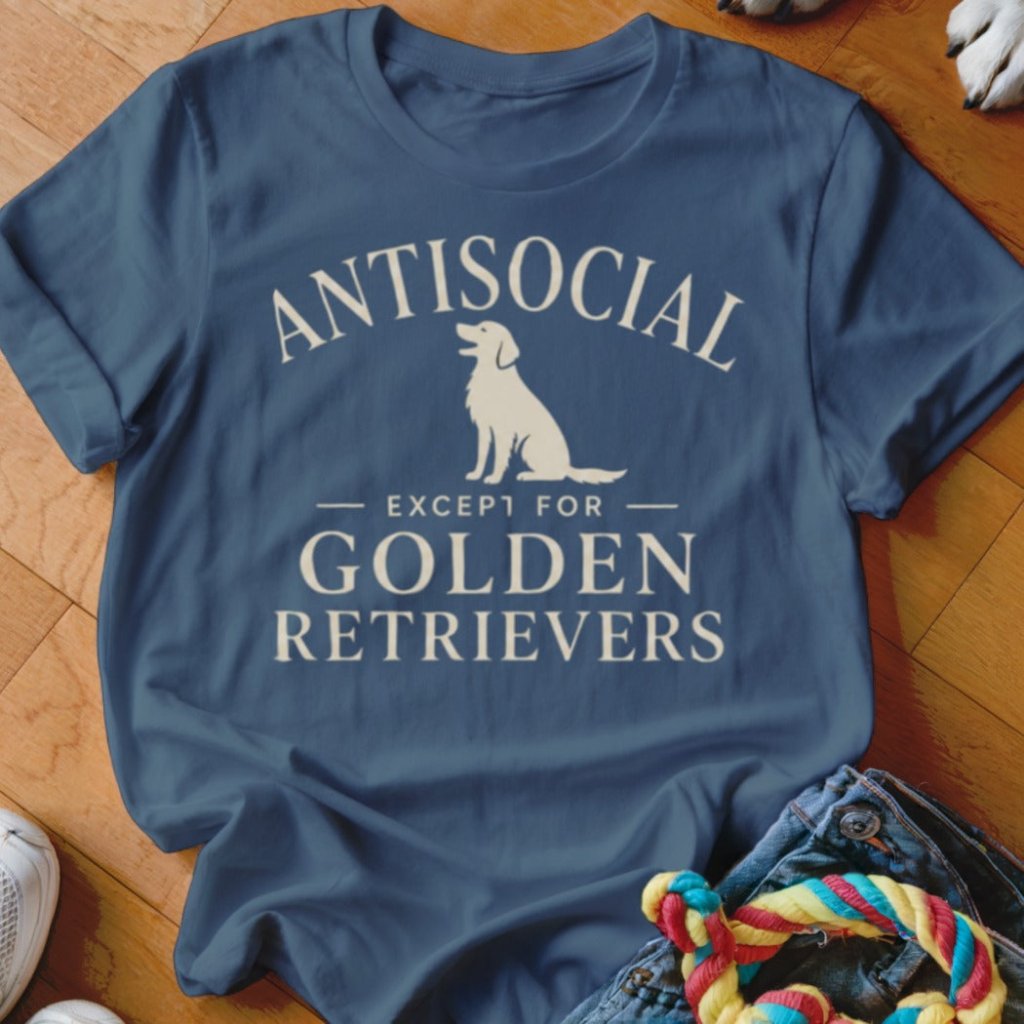 Antisocial Except For Goldens Shirt - The Pawsitive Initiative