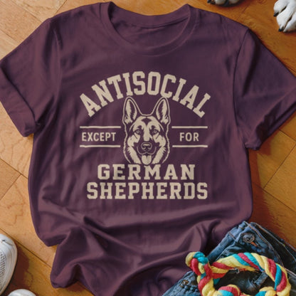 Antisocial Except For GSDs Shirt - The Pawsitive Initiative