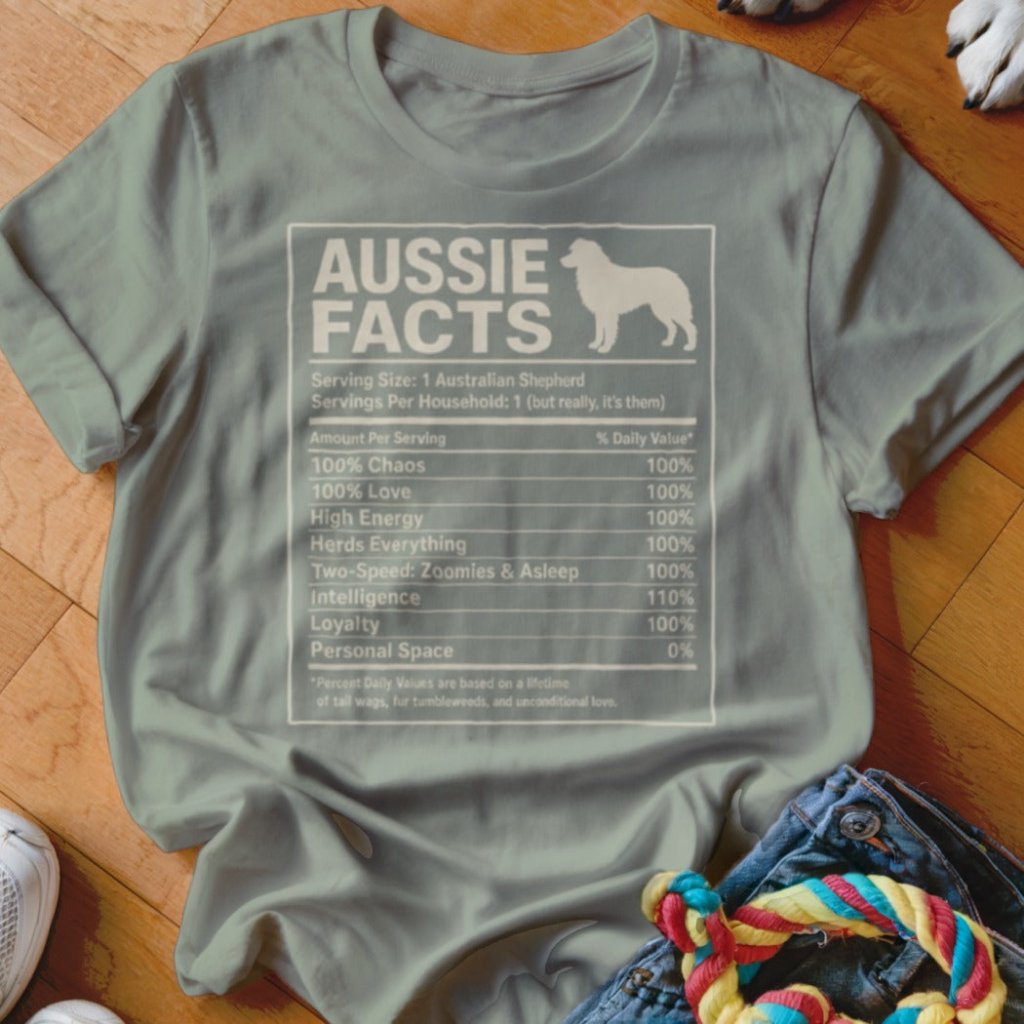 Aussie Facts Nutrition Label Shirt - The Pawsitive Initiative