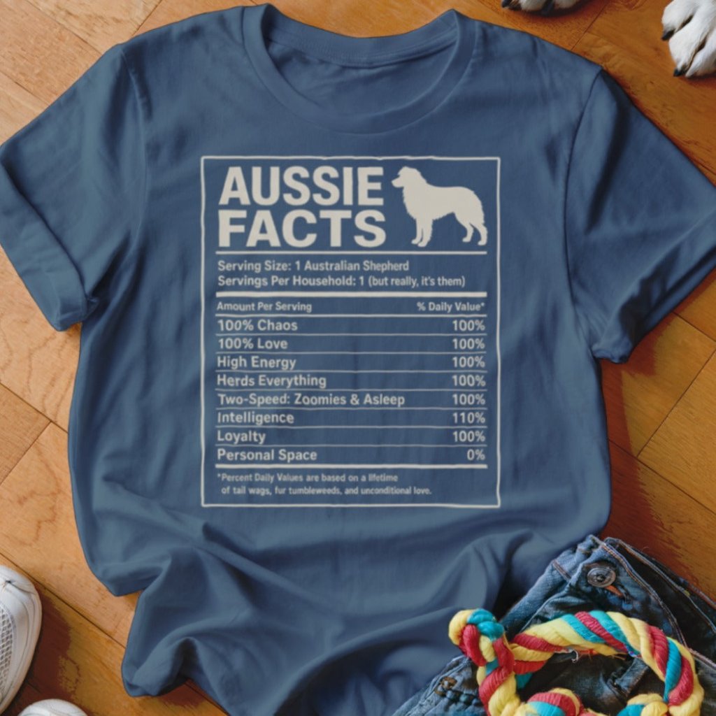 Aussie Facts Nutrition Label Shirt - The Pawsitive Initiative