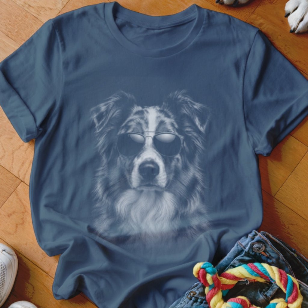Aussie in Aviators Shirt - The Pawsitive Initiative