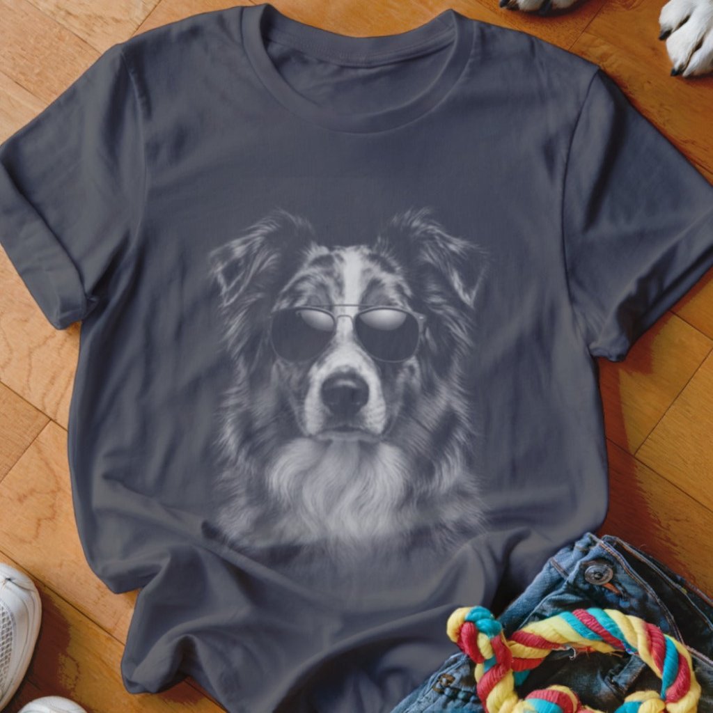 Aussie in Aviators Shirt - The Pawsitive Initiative