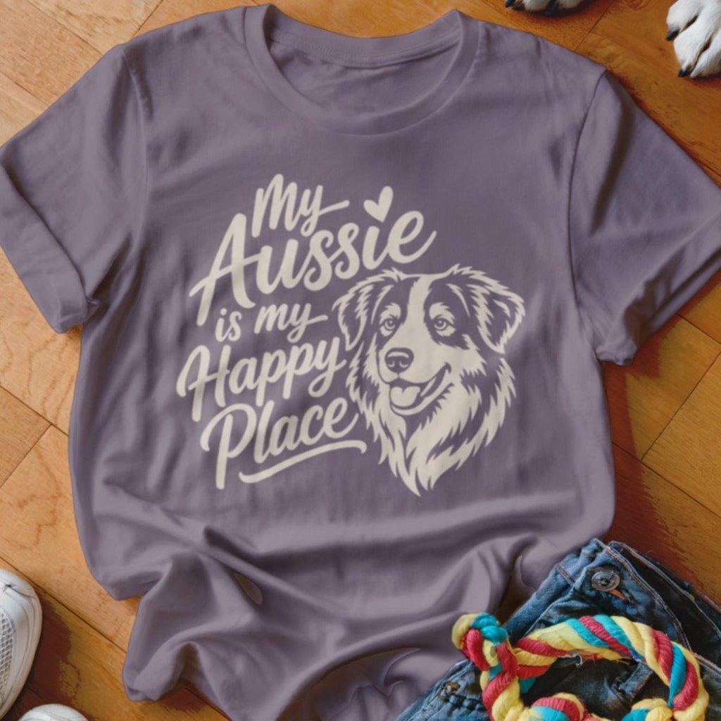Aussie is My Happy Place Shirt - The Pawsitive Initiative