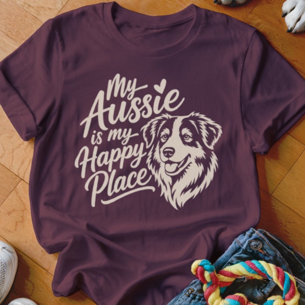 Aussie is My Happy Place Shirt - The Pawsitive Initiative