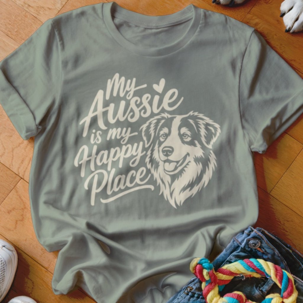 Aussie is My Happy Place Shirt - The Pawsitive Initiative