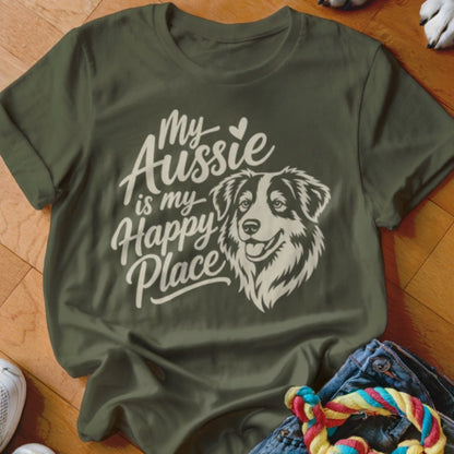 Aussie is My Happy Place Shirt - The Pawsitive Initiative