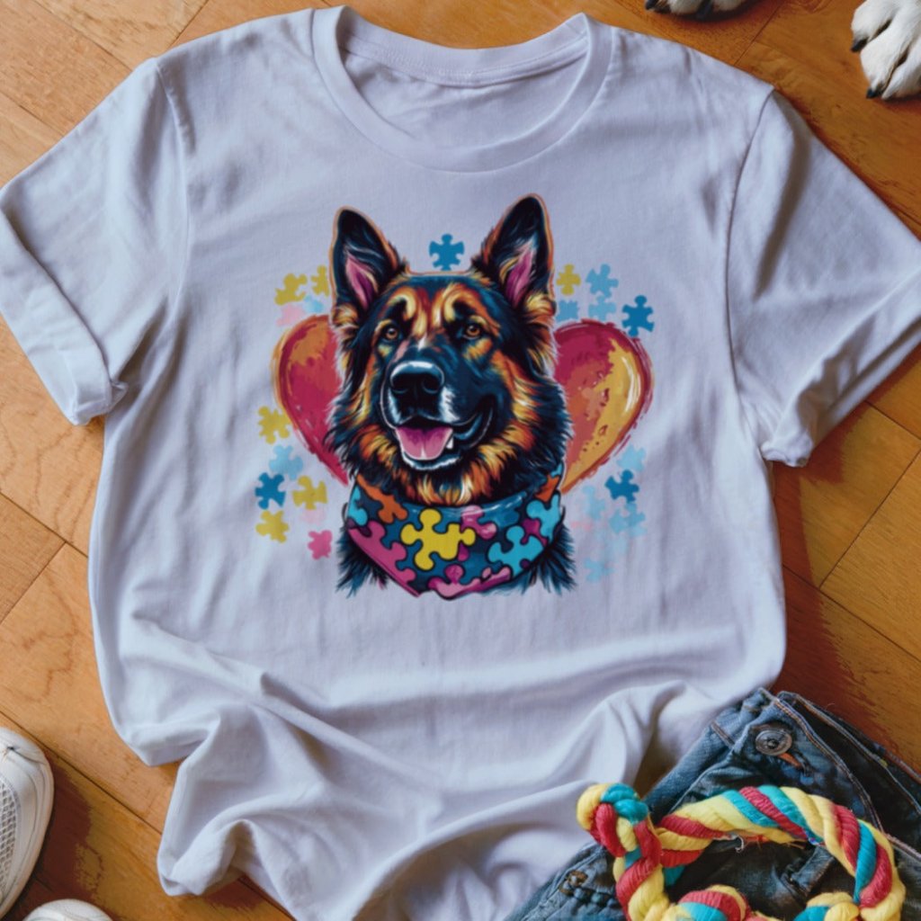 Autism Awareness GSD Shirt - The Pawsitive Initiative