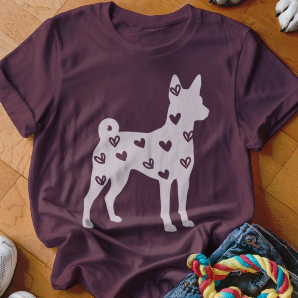 Basenji Hearts Shirt - The Pawsitive Initiative