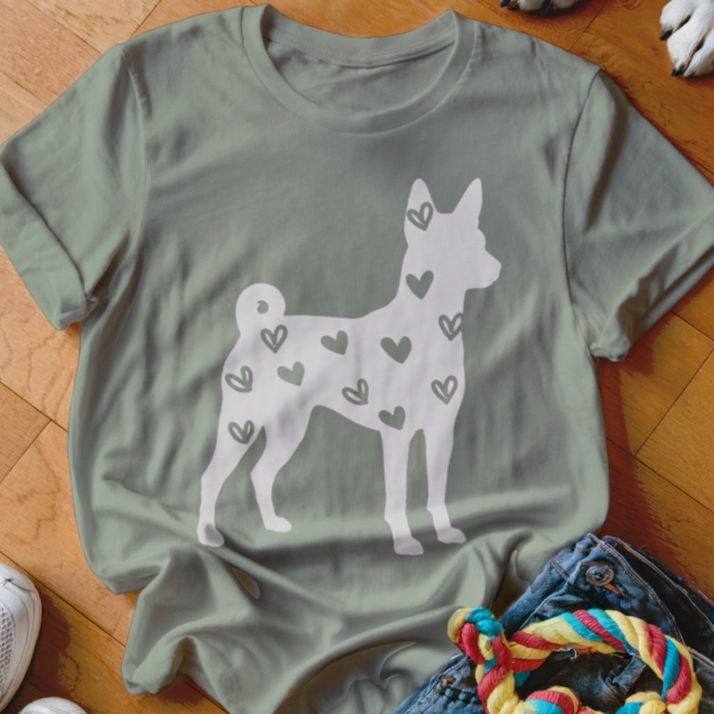 Basenji Hearts Shirt - The Pawsitive Initiative