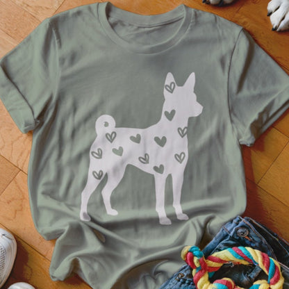 Basenji Hearts Shirt - The Pawsitive Initiative