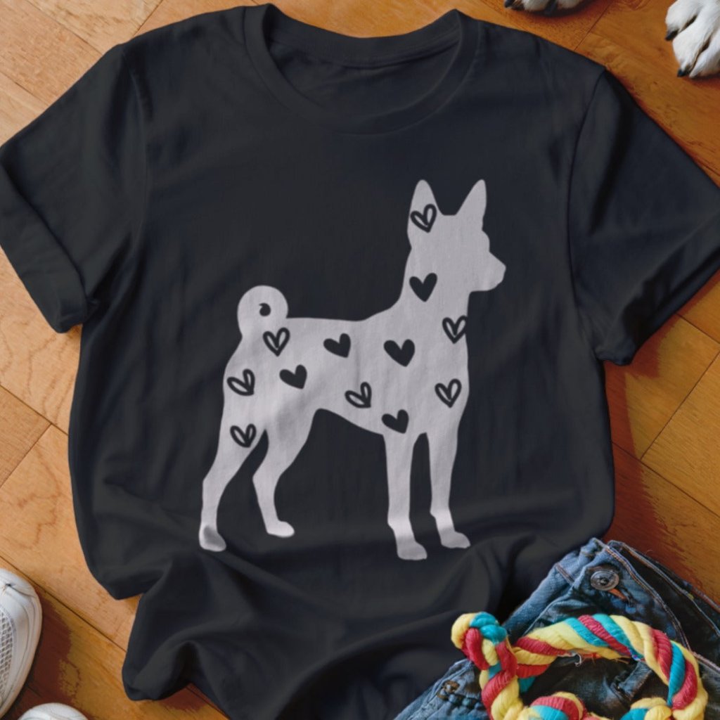 Basenji Hearts Shirt - The Pawsitive Initiative