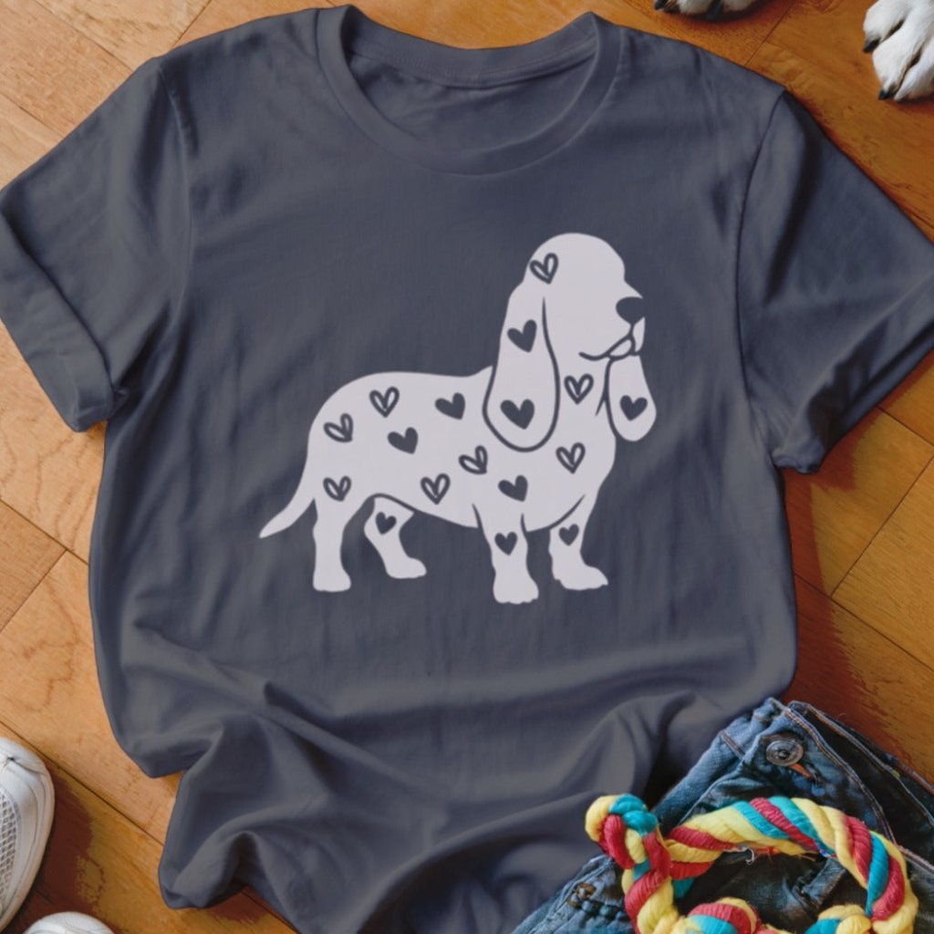 Basset Hound Hearts Shirt - The Pawsitive Initiative