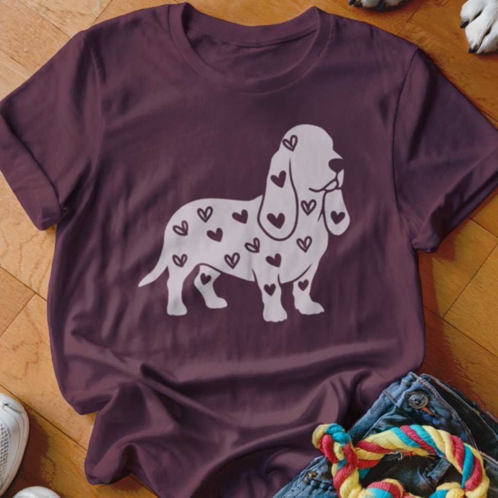 Basset Hound Hearts Shirt - The Pawsitive Initiative
