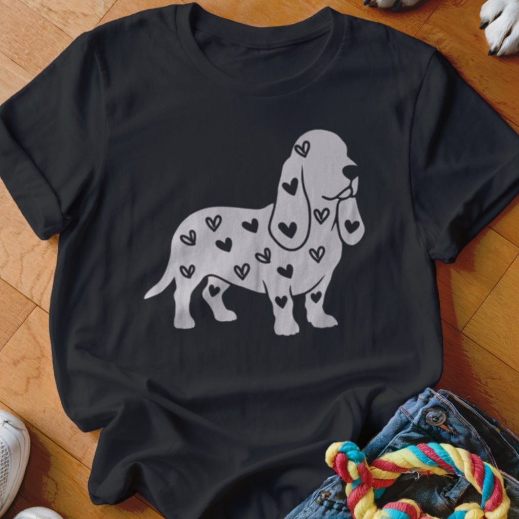 Basset Hound Hearts Shirt - The Pawsitive Initiative