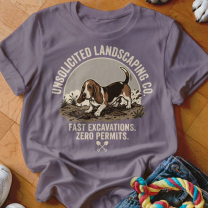 Bassett Hound Unsolicited Landscaping Co Shirt - The Pawsitive Initiative